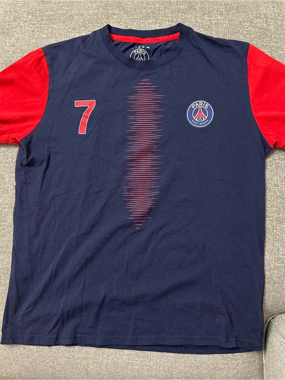 Kids Navy & Red Short Sleeve Jersey Tee